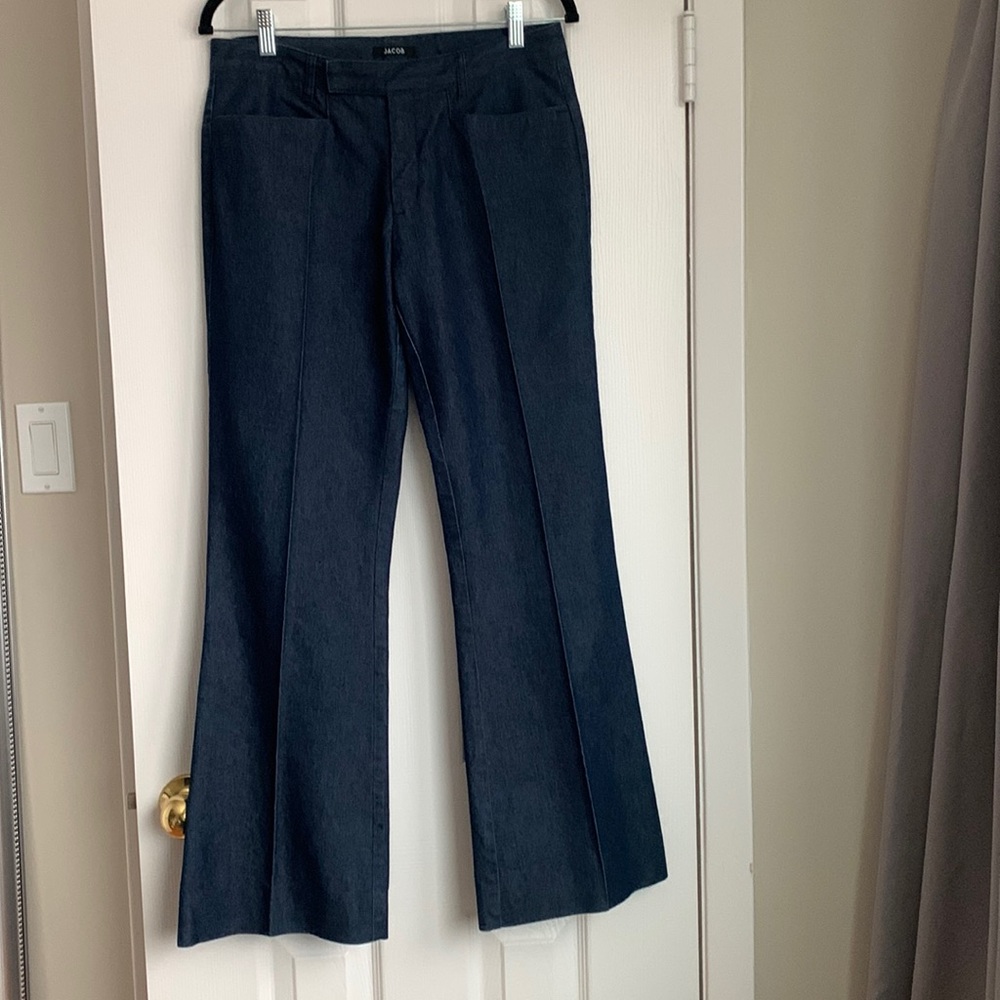 Indigo dark blue jeans | wide-leg | pleated | NWOT condition | Jacob
